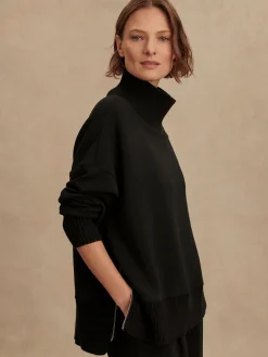 Hot VARLEY01 Varley Barker High Neck Sweat - Black