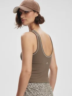 Sale VARLEY01 Varley Barney Piped Tank - Chocolate Chip