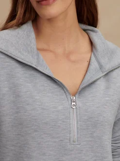 Clearance VARLEY01 Varley Larson Half Zip Sweat - Mid Blue Marl