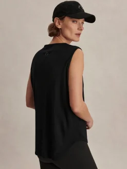 VARLEY01 Varley Nolan Seamless Longline Tank - Black