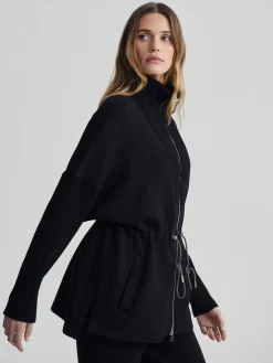 New VARLEY01 Varley Palen Longline Zip Through - Black