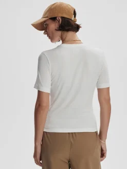 New VARLEY01 Varley Regina Fitted Tee - White