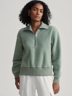 Hot VARLEY01 Varley Roselle Half Zip Fleece - Lily Pad