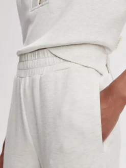 New VARLEY01 Varley The Slim Zip Hem Pant 29.5 - Ivory Marl