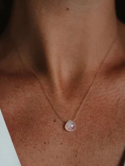 WANDER01 Wanderlust Life Fine Cord Necklace - Rainbow Moonstone