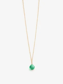 Outlet WANDER01 Wanderlust Life Gold Chain Pendant Necklace - Seafoam Green