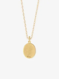 WANDER01 Wanderlust Life Gold Chain Pendant Necklace - Moonstone Navicella