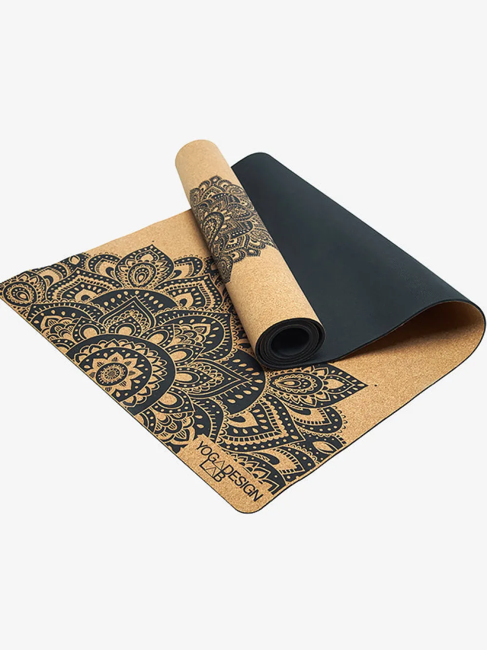 Discount YDLAB01 Yoga Design Lab Cork Mat 3.5mm - Mandala Black