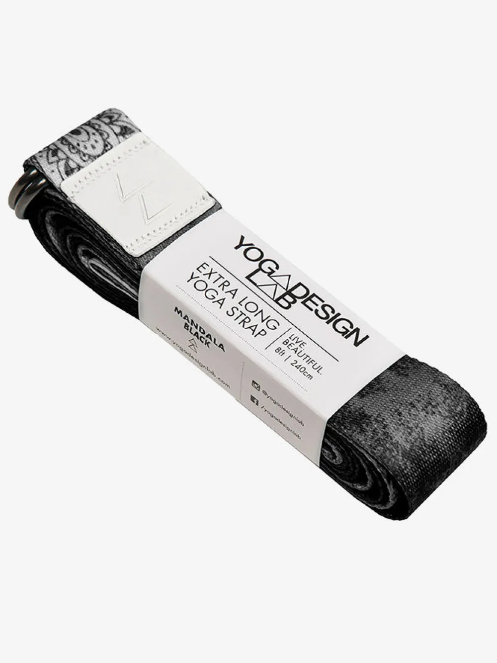 Outlet YDLAB01 Yoga Design Lab Yoga Strap - Mandala Black