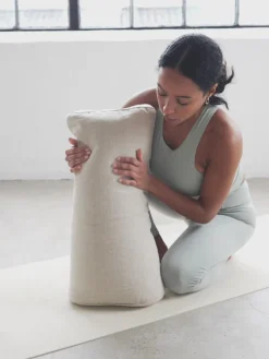 New LOYALE01 Yogamatters Hemp Rectangular Buckwheat Bolster - Natural