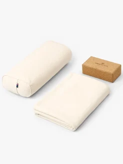 Best LOYALE01 Yogamatters Organic Cotton Yoga Blanket - Natural - Box of 15