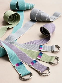 Clearance LOYALE01 Yogamatters Organic Cotton Chambray D-ring Yoga Belt