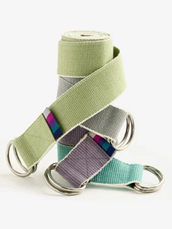 Clearance LOYALE01 Yogamatters Organic Cotton Chambray D-ring Yoga Belt