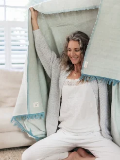 Clearance LOYALE01 Yogamatters Organic Cotton Chambray Yoga Blanket - Box of 15