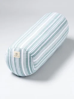 Clearance LOYALE01 Yogamatters Round Bolster - Eucalyptus Stripe