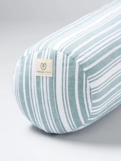 Clearance LOYALE01 Yogamatters Round Bolster - Eucalyptus Stripe