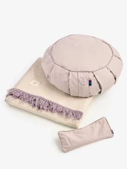 New Yogamatters Zafu Meditation Cushion, Blanket & Eye Pillow Kit